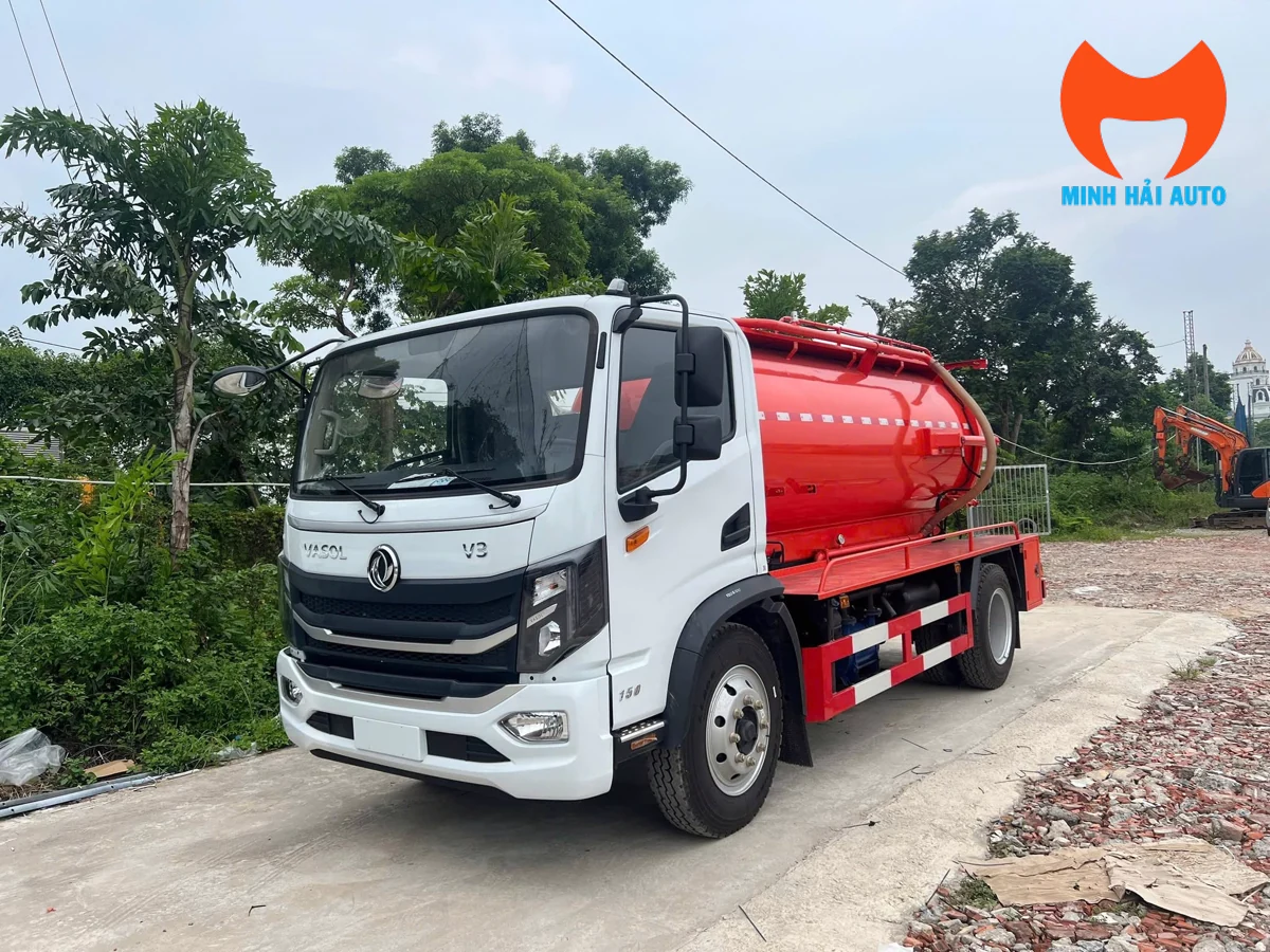 Toàn cảnh xe hút chất thải Dongfeng VASOL V3 6 khối 150 HP