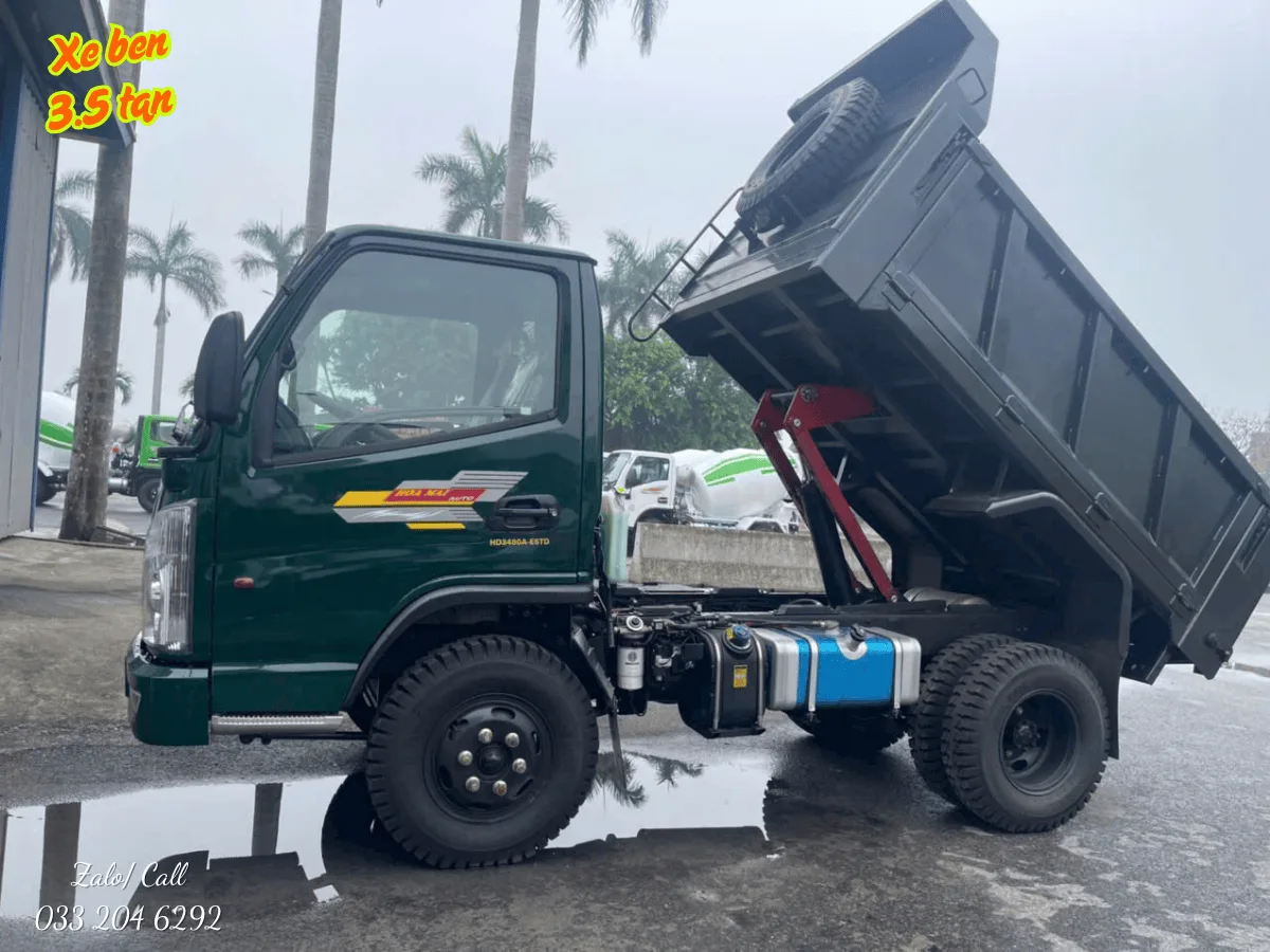 Xe ben Hoa Mai HD3480A-E5TD nâng thùng tự đổ