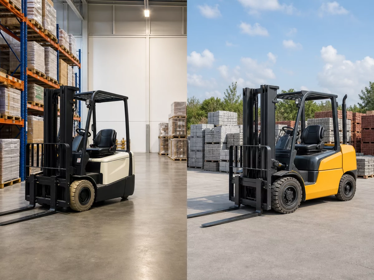 So sánh môi trường làm việc của xe nâng điện và xe nâng dầu