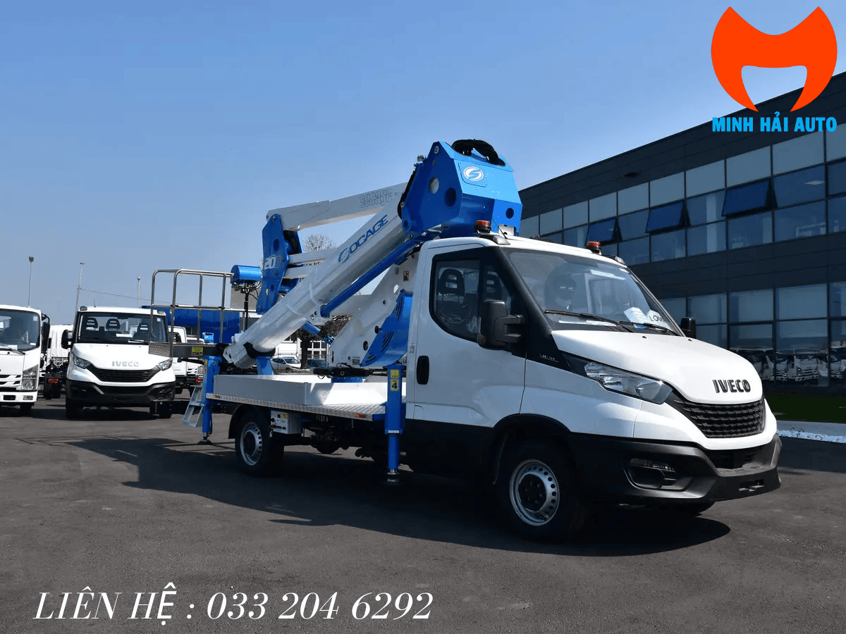 Hình xe nâng người Socage 20m để kiểm tra model và cấu hình
