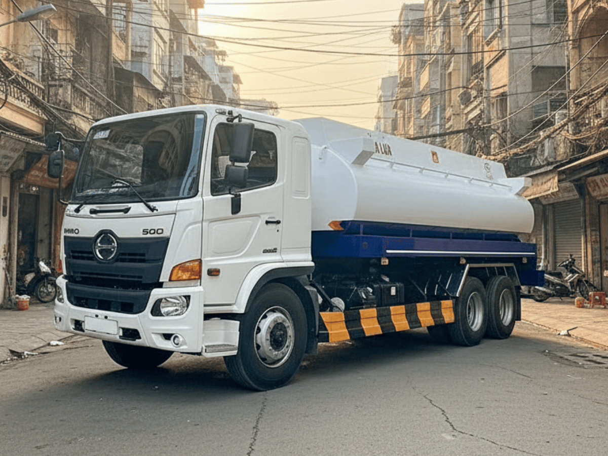 Xe bồn Hino chở xăng dầu