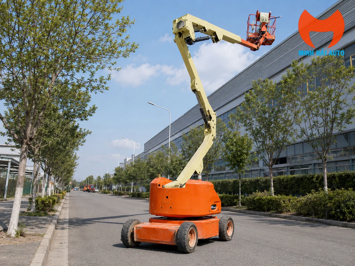 Xe nâng người JLG N40E rộng 1,5m cần gấp khúc