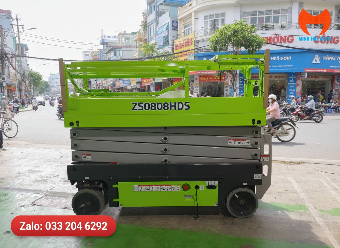 Xe nâng người cắt kéo cho công việc nâng thẳng đứng