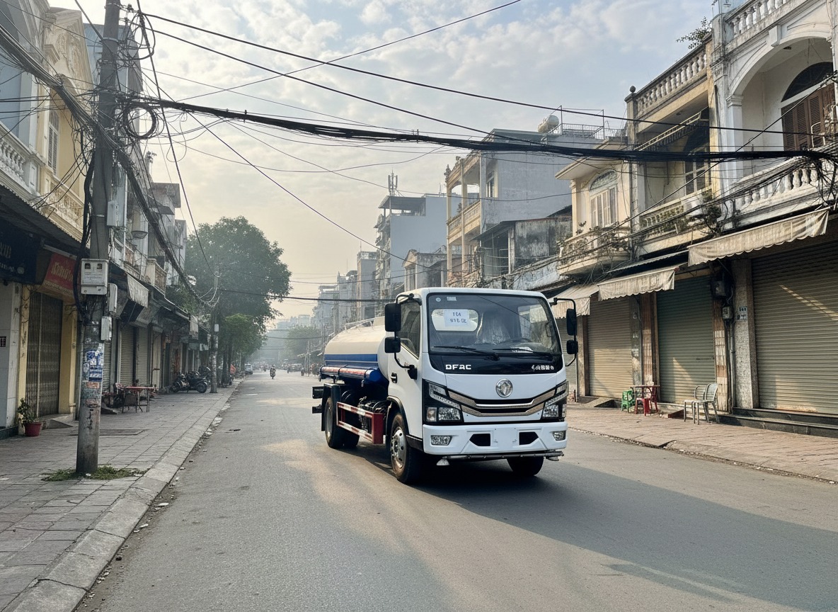 Các cấu hình xe phun nước rửa đường tại Minh Hải Auto