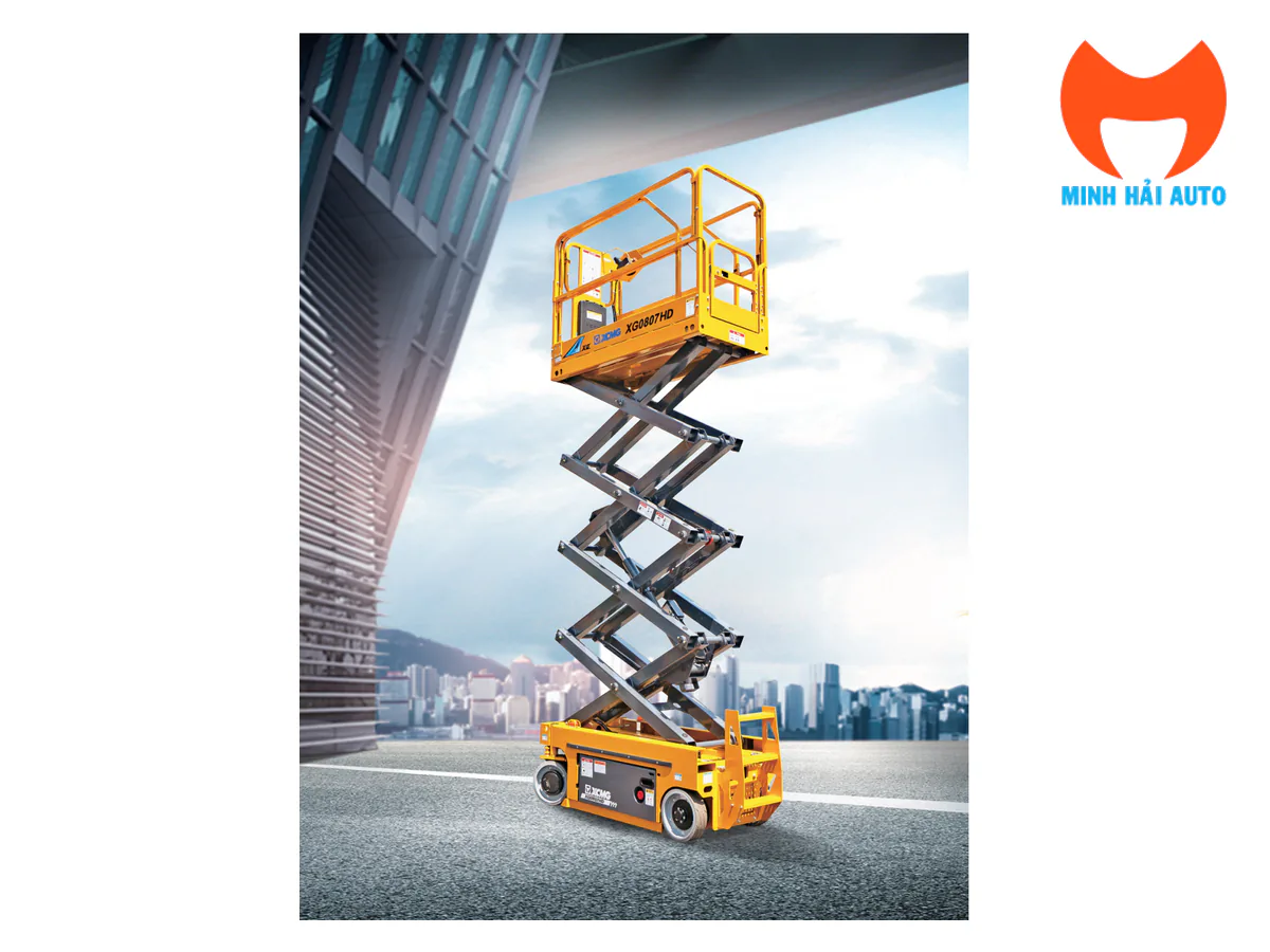 XCMG XG0807HD nâng sàn trong hình minh họa catalogue của hãng