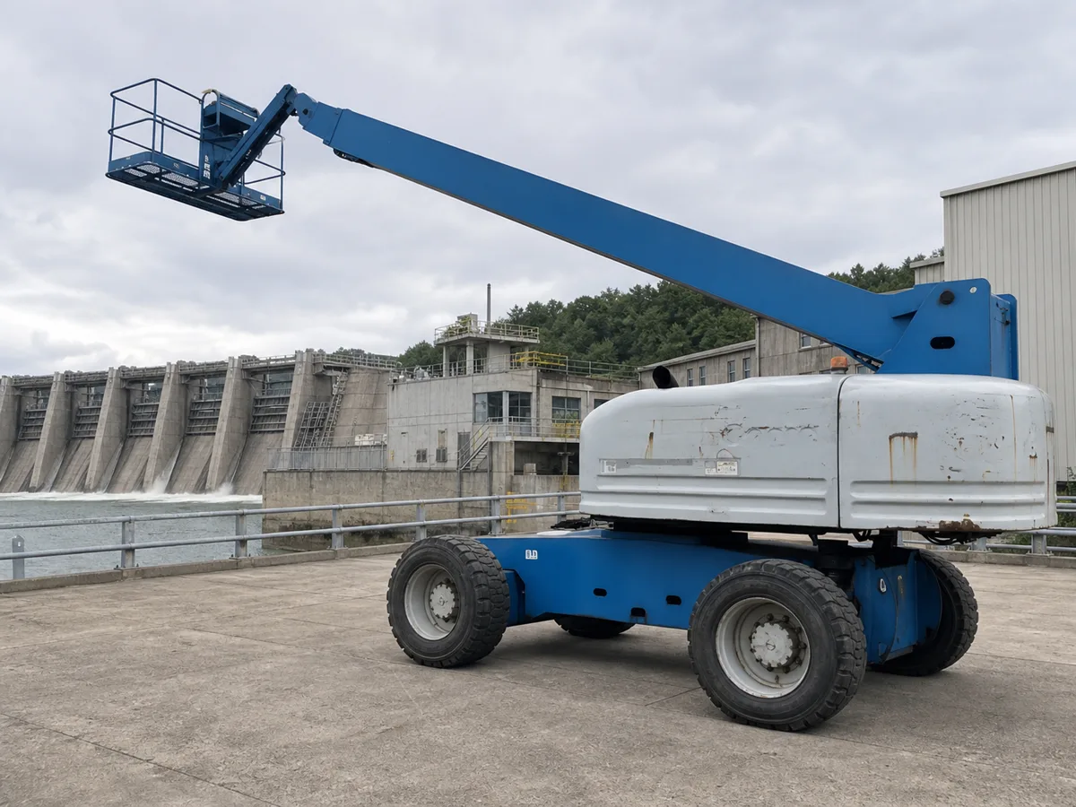 Boom lift cần thẳng khảo sát bảo trì thân đập thủy điện