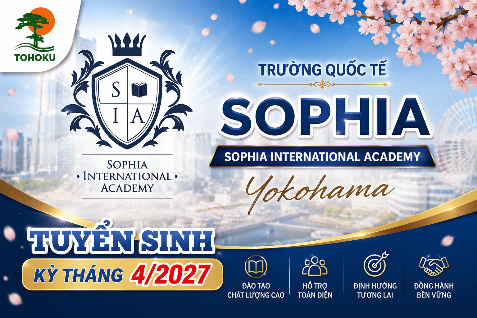 [KỲ THÁNG 04/2027]  HỌC VIỆN NHẬT NGỮ SOPHIA – YOKOHAMA