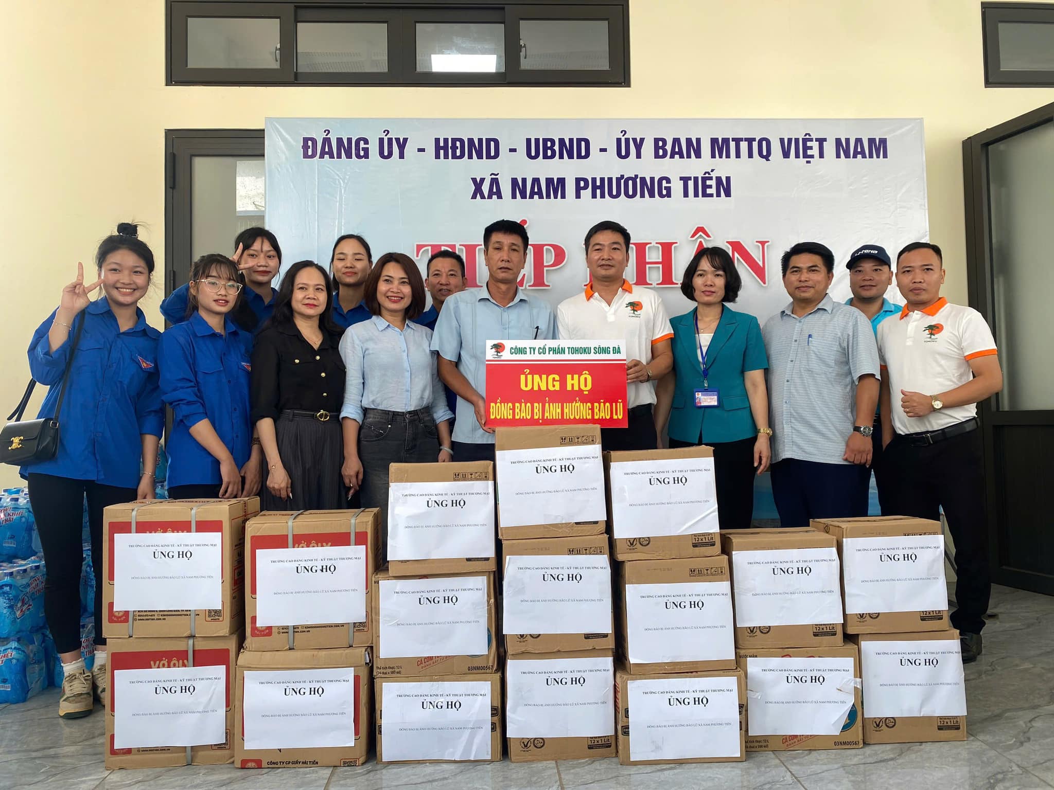 TOHOKU SÔNG ĐÀ THĂM HỎI, ĐỘNG VIÊN ĐỒNG BÀO VÙNG LŨ CHƯƠNG MỸ