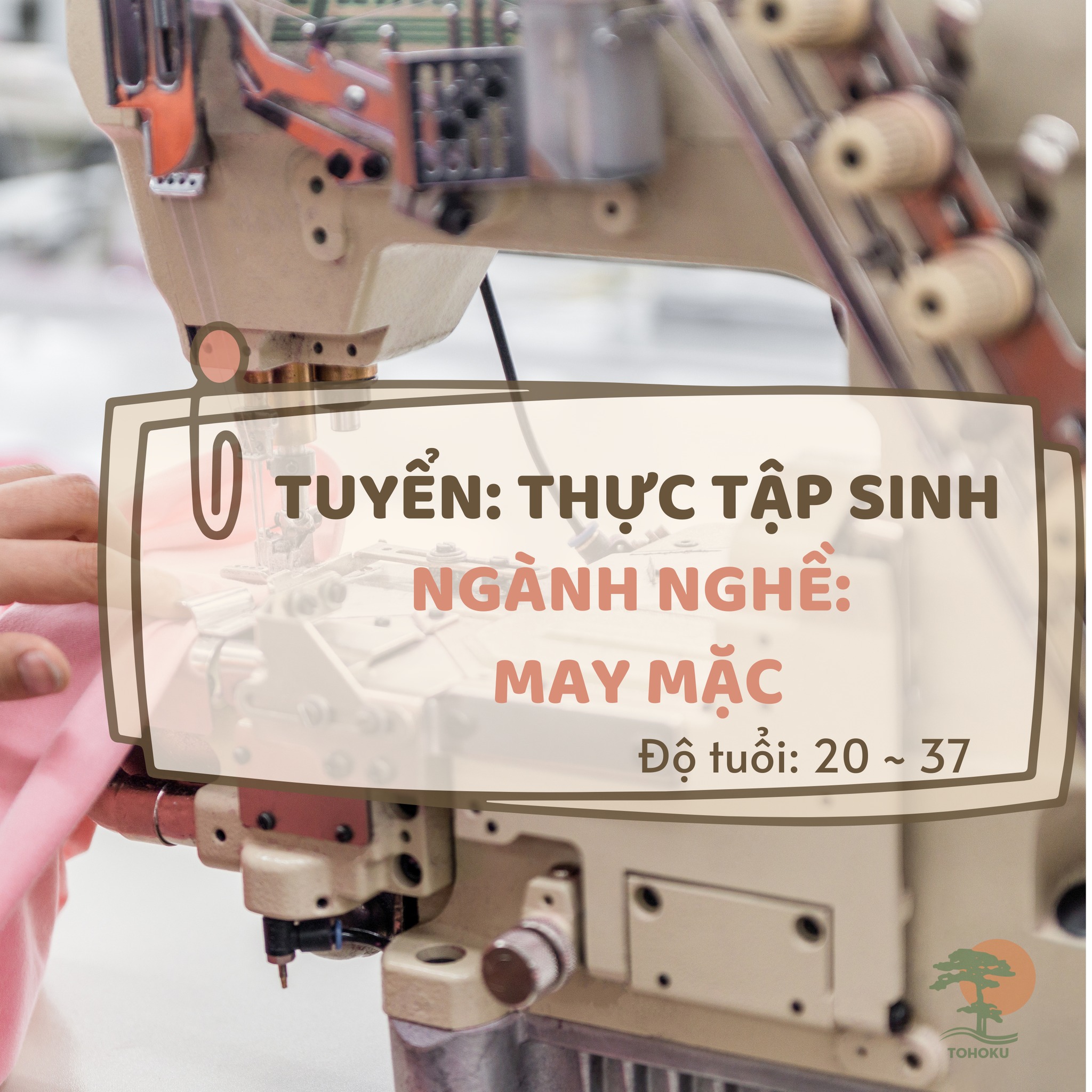 TUYỂN SINH THỰC TẬP SINH NGÀNH NGHỀ MAY MẶC THÁNG 12/ 2024