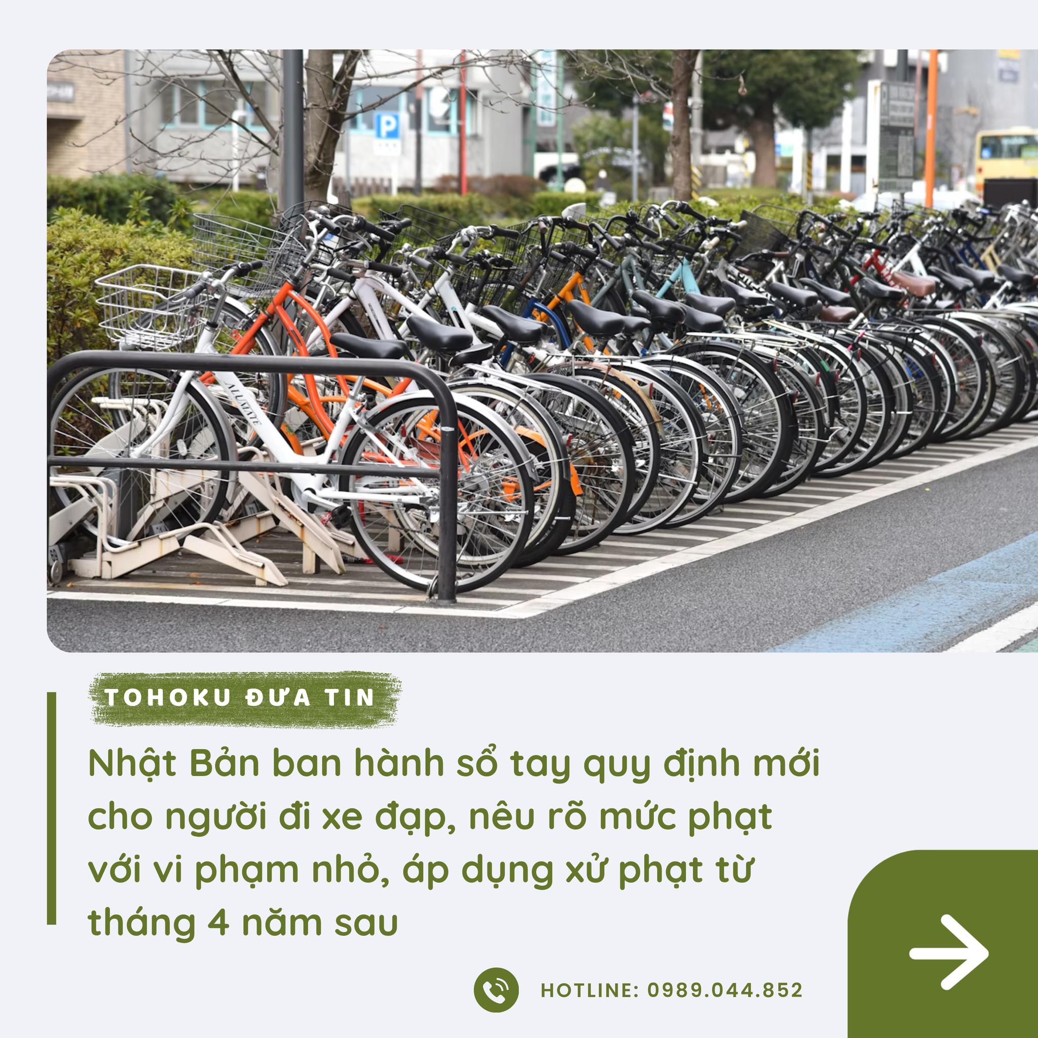 NHẬT BẢN ÁP DỤNG XỬ PHẠT VI PHẠM GIAO THÔNG CHO NGƯỜI ĐI XE ĐẠP TỪ THÁNG 4/2026