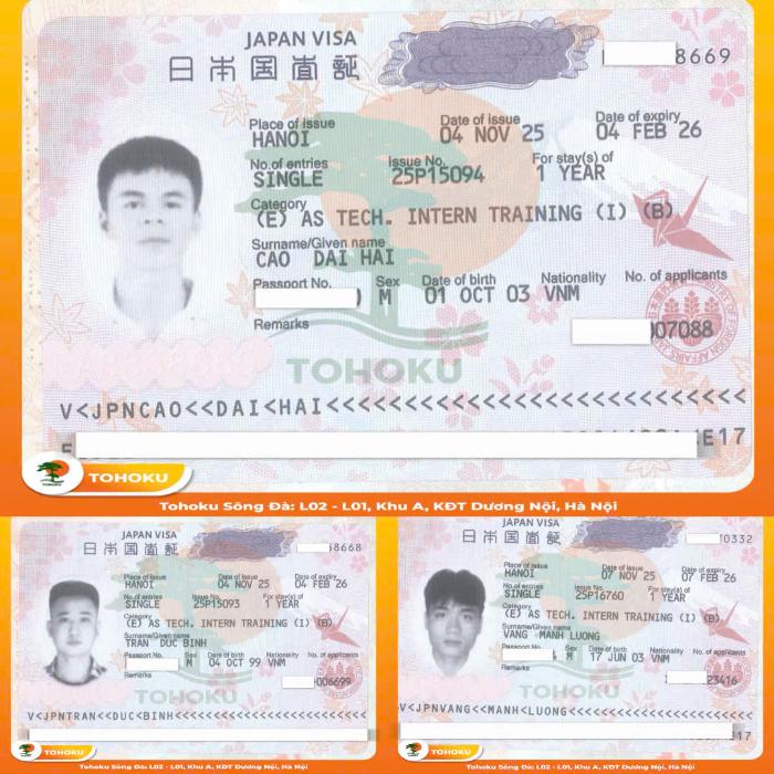[14. 11. 2025 ] THÔNG BÁO VISA: 03 VISA LÀM VIỆC TẠI NHẬT BẢN
