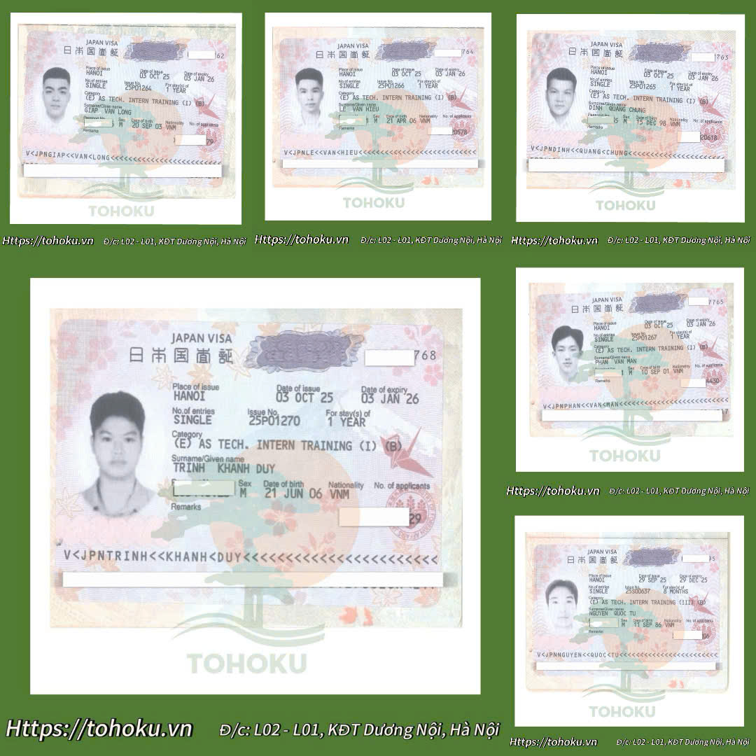 [13. 10. 2025 ] THÔNG BÁO VISA: 06 VISA LÀM VIỆC TẠI NHẬT BẢN