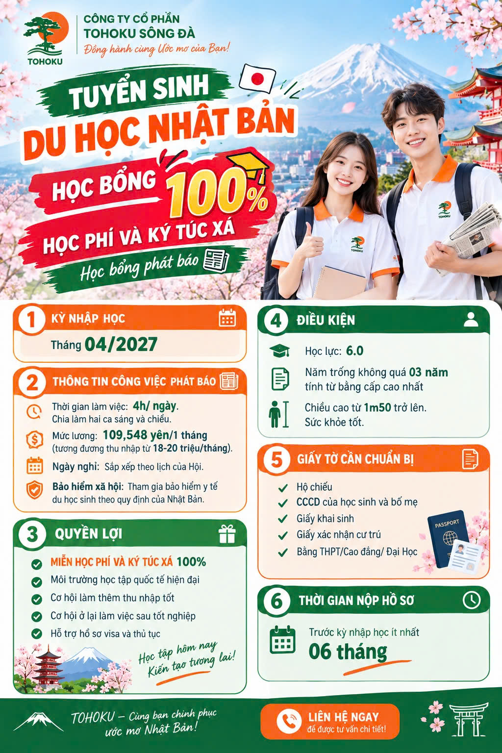 HỌC BỔNG BÁO YOMIURI 2027: CHI PHÍ, THU NHẬP VÀ ĐIỀU KIỆN DU HỌC NHẬT BẢN