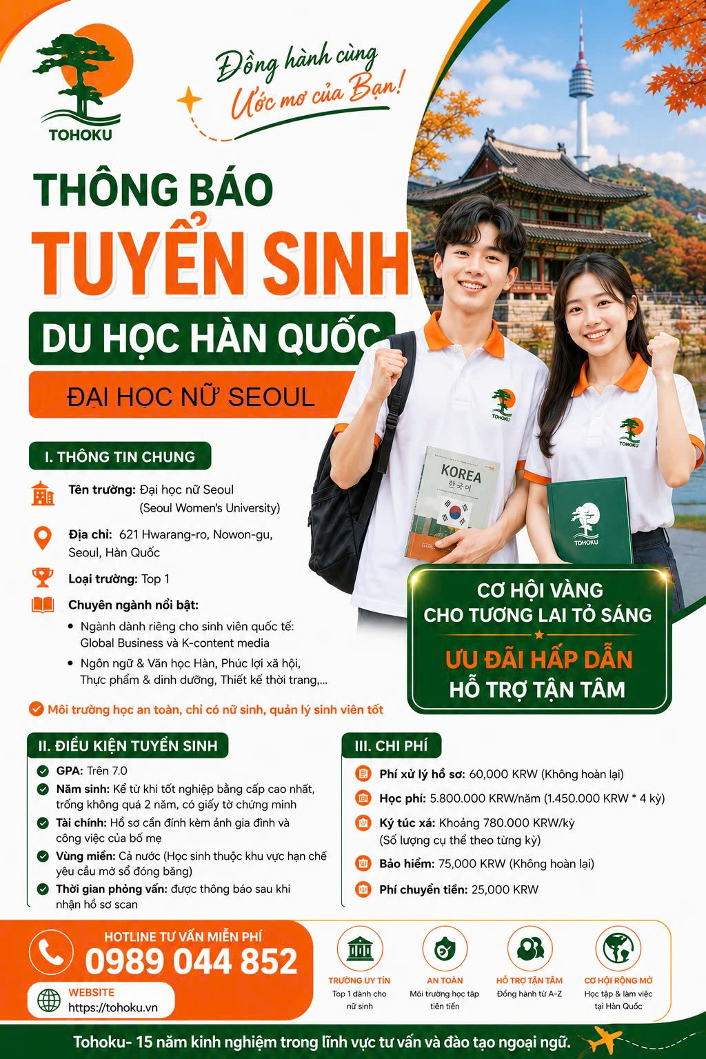 TUYỂN SINH ĐẠI HỌC NỮ SEOUL (SEOUL WOMEN'S UNIVERSITY)