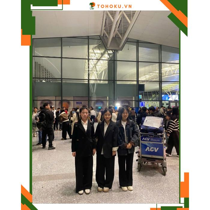 [10/03/2026 – TIỄN BAY] BA NỮ THỰC TẬP SINH NHẬP CẢNH AN TOÀN TẠI NHẬT BẢN