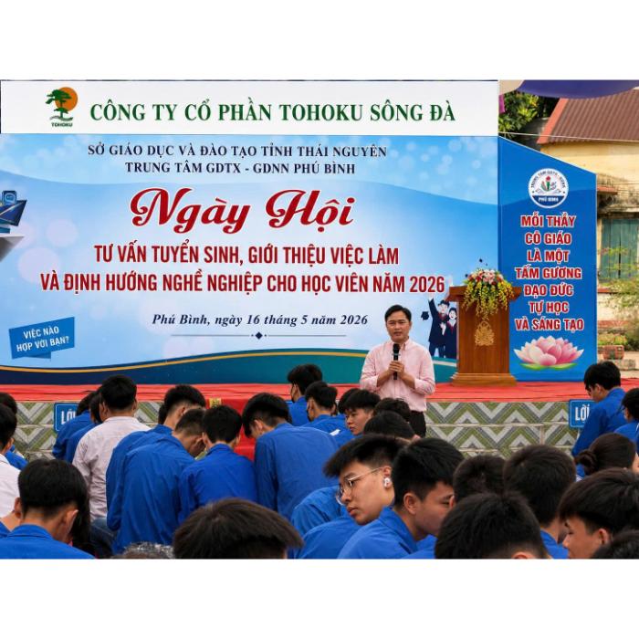 [16/05/2026]  NGÀY HỘI HƯỚNG NGHIỆP TẠI TRUNG TÂM GDNN – GDTX PHÚ BÌNH, THÁI NGUYÊN
