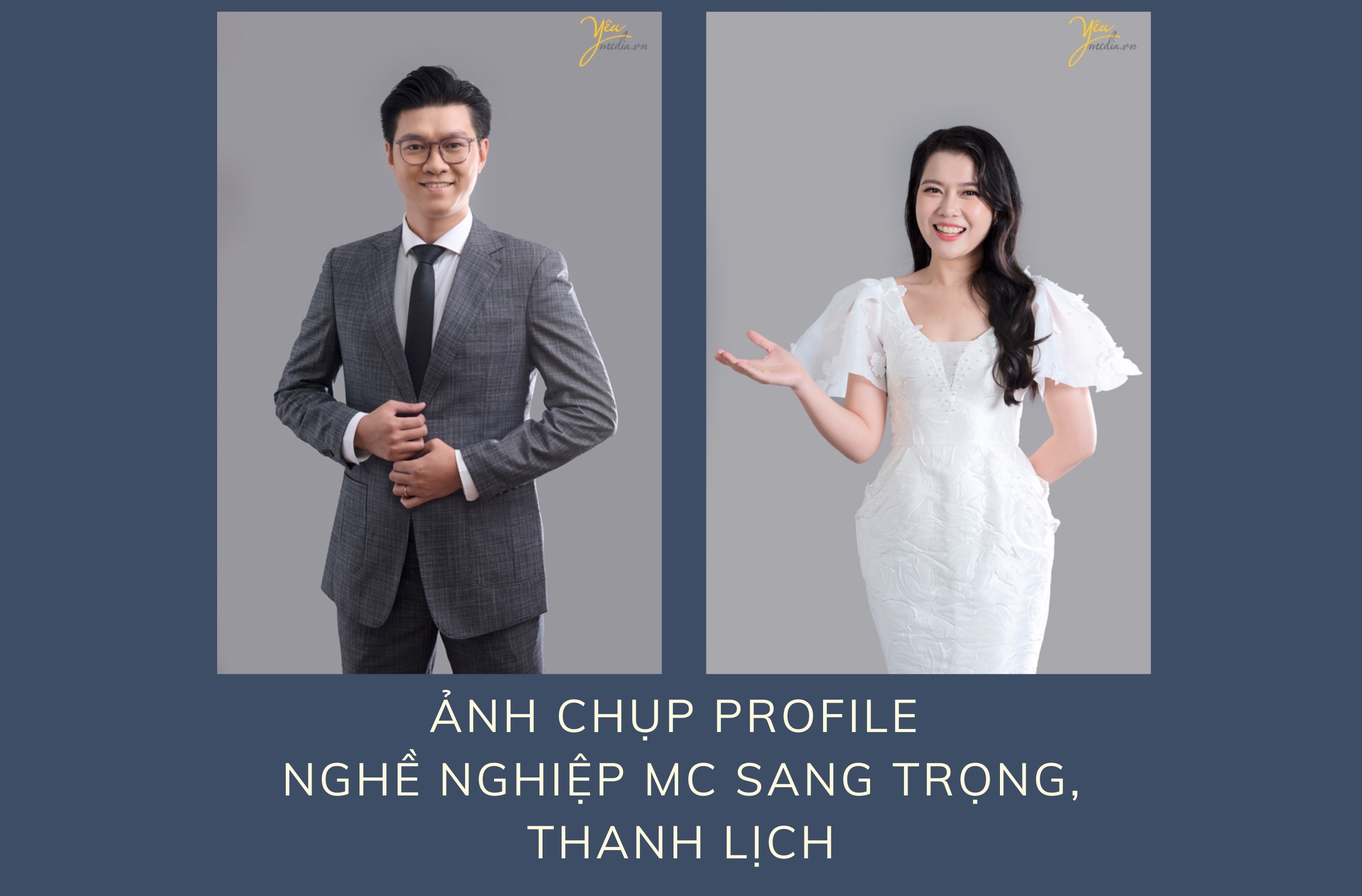 Ảnh chụp profile nghề nghiệp MC sang trọng, thanh lịch