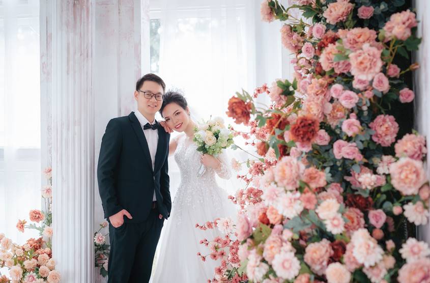 Phong cách Hàn Quốc trên album ảnh cưới chụp tại phim trường Santorini Park, cặp đôi Tân - Nhài