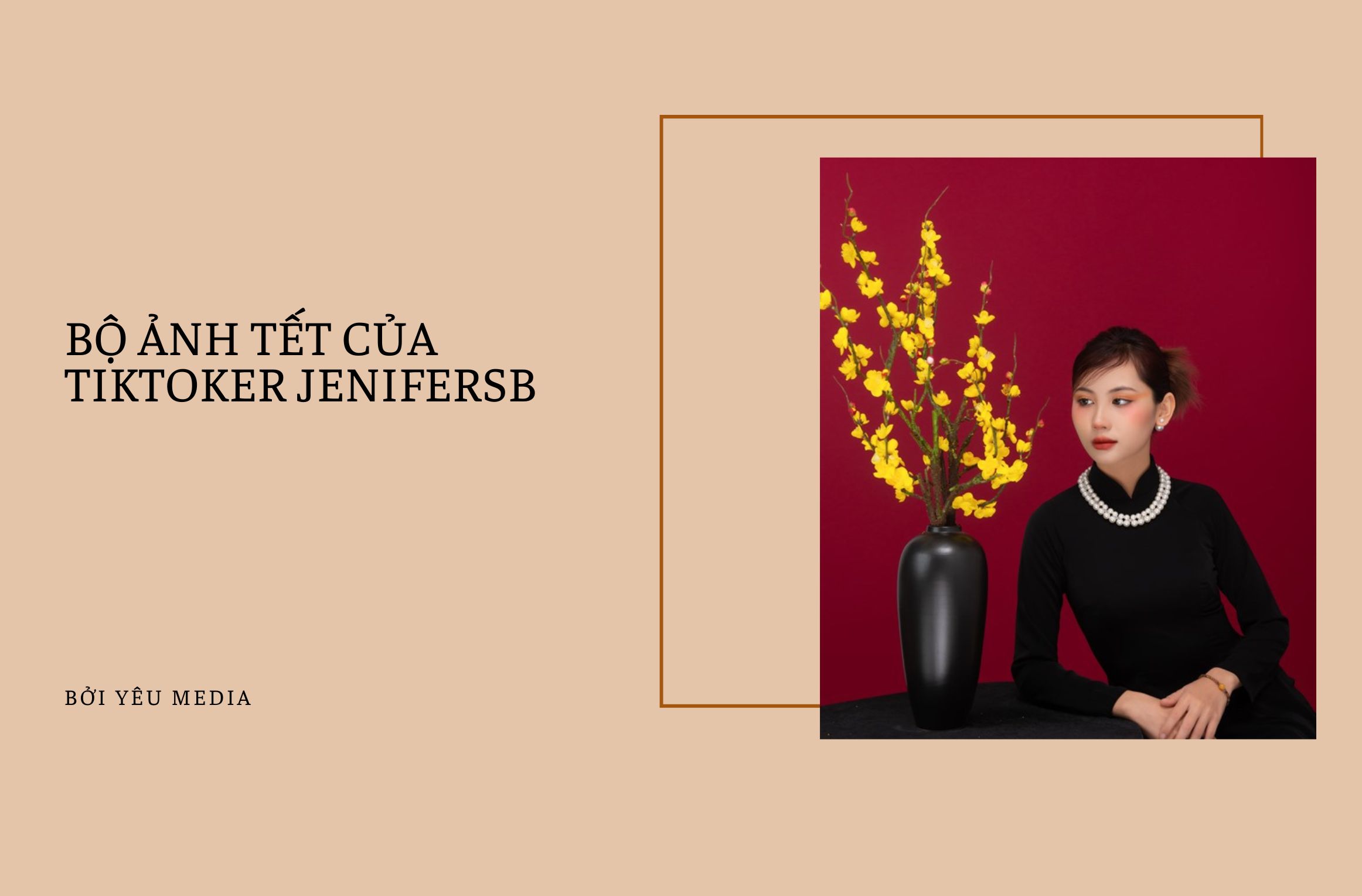 Tiktoker Jenifersb lai tây xinh xắn trong bộ ảnh Tết 2023