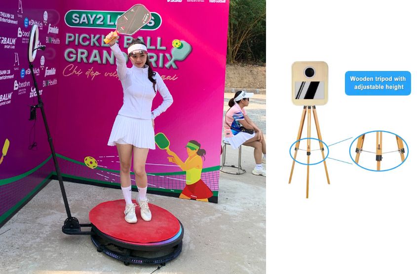 Nâng tầm sự kiện với photobooth và bục xoay check in 360 độ