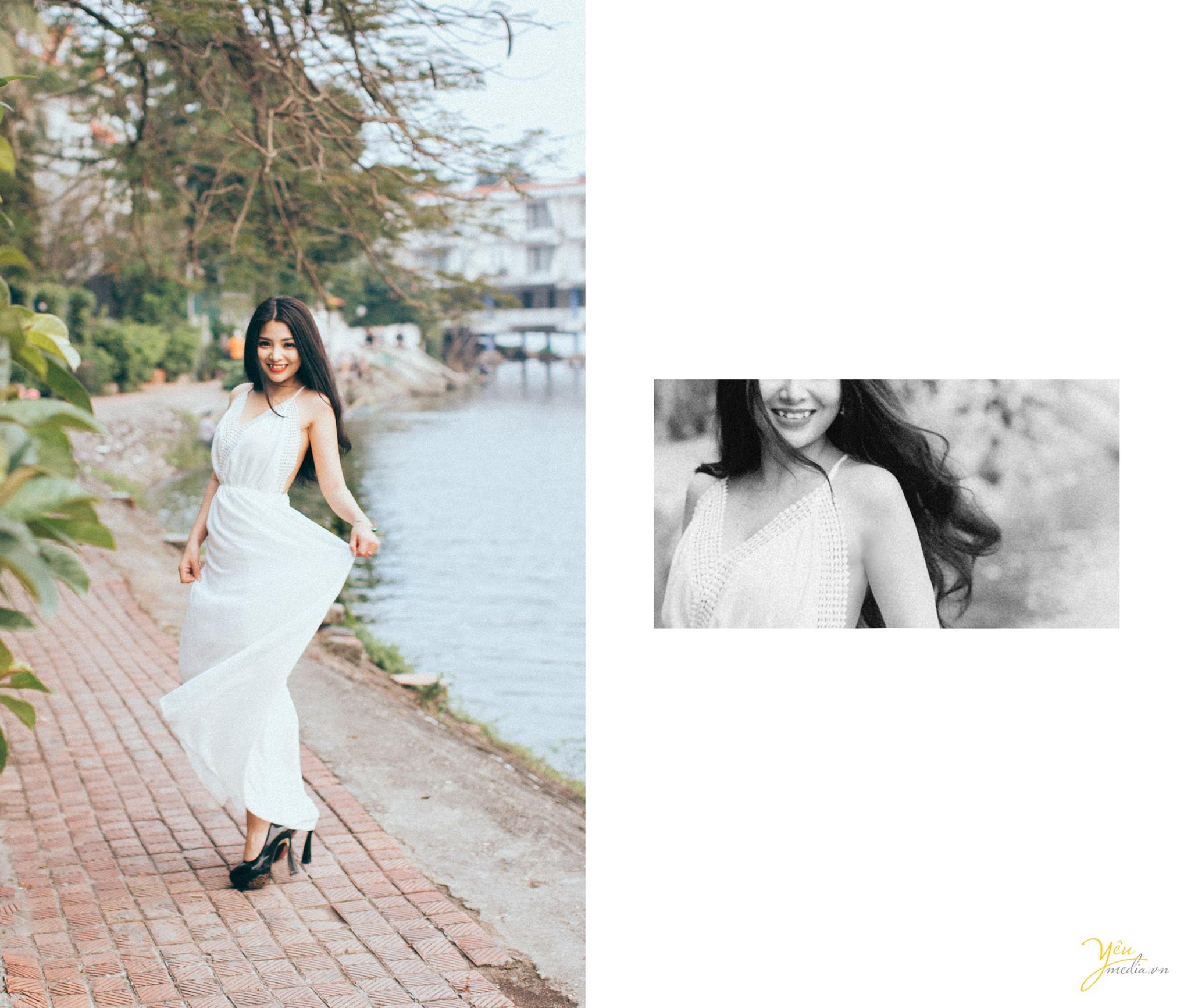 cô dâu tung tăng cùng váy maxi trong gió