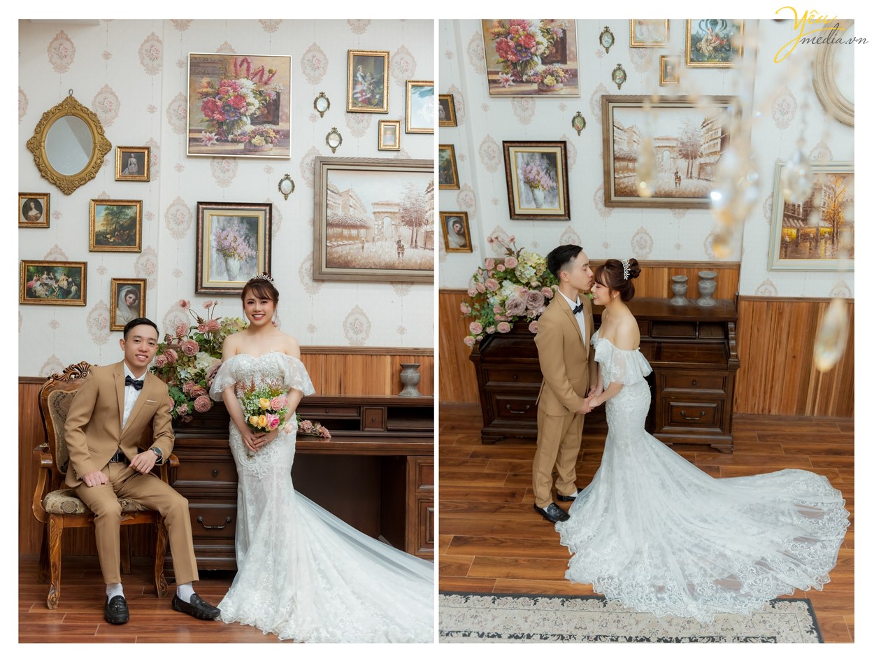 Album ảnh cưới chụp buổi tối lãng mạn tại Santorini Park Yên Sở: cặp Việt Anh - Duy Anh