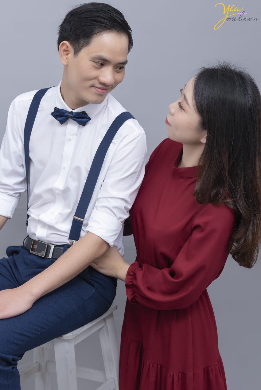 album hinh cuoi concept han quoc don gian nhe nhang trong studio ha noi 