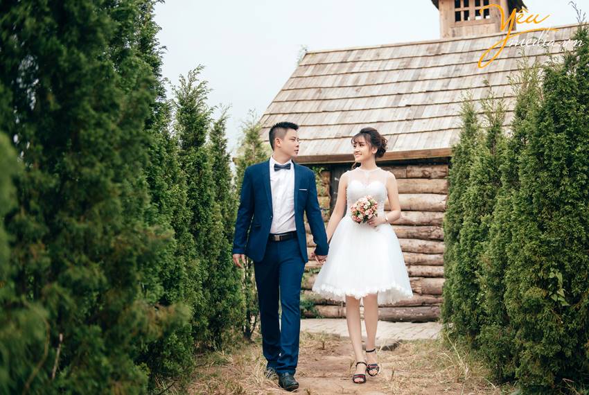 Dịch vụ trọn gói chụp ảnh cưới, makeup, trang phục cô dâu chú rể phim trường Santorini park