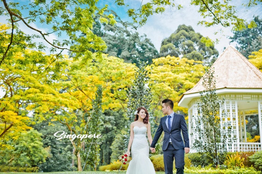 chụp ảnh cưới đẹp ở singapore batanic garden