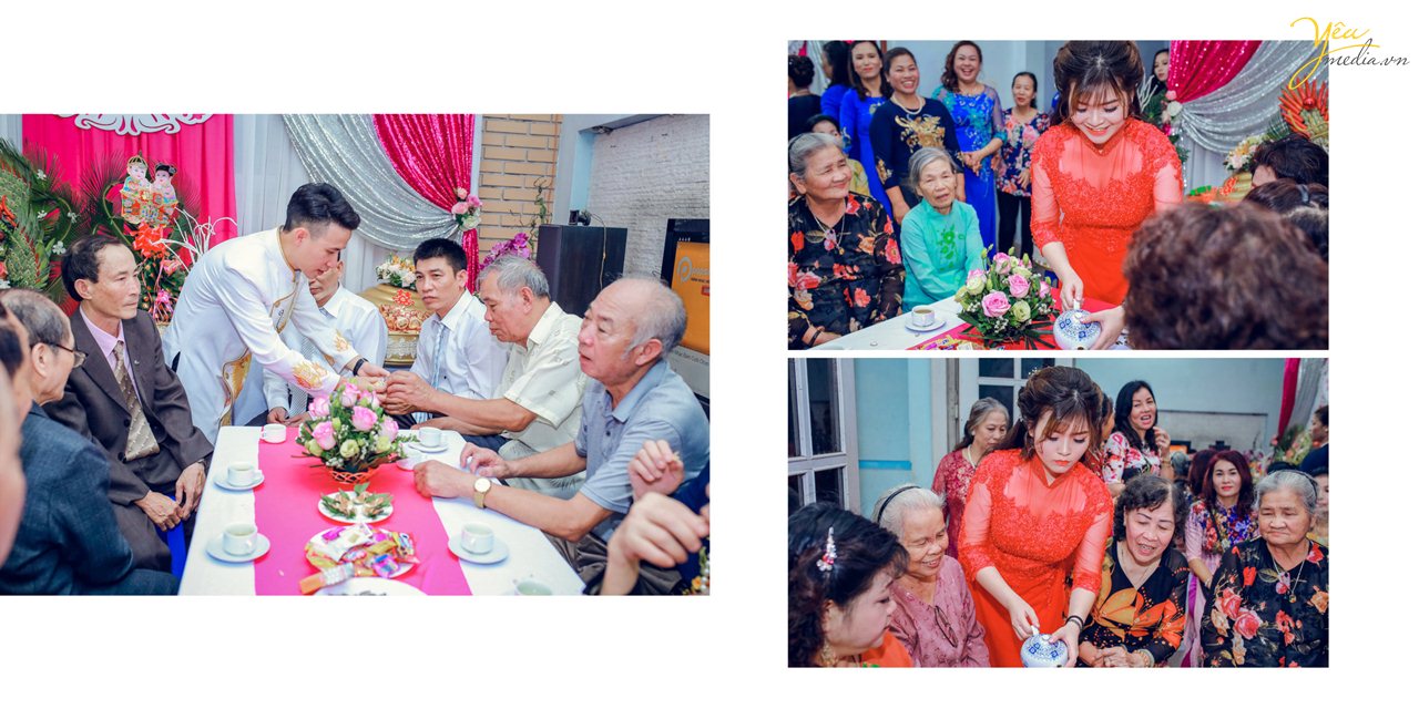 cô dâu chú rể trong ngày ăn hỏi
