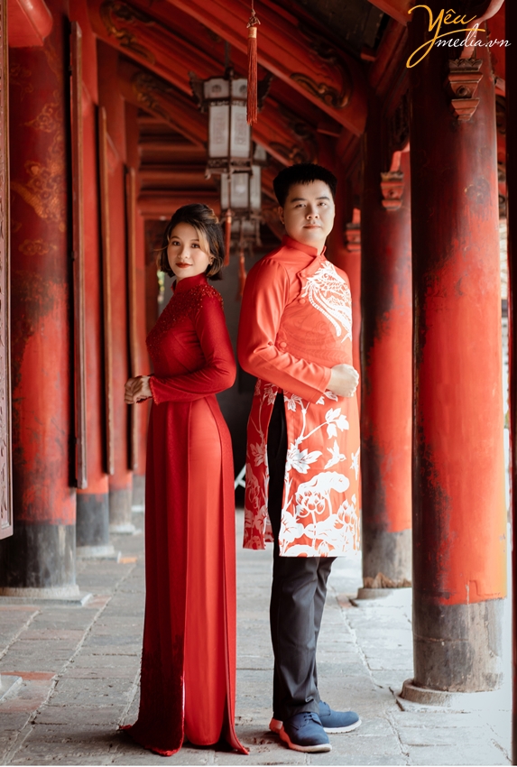 Chiêm ngưỡng bộ ảnh cưới với áo dài của cặp đôi Quốc Thái - Hà Phương