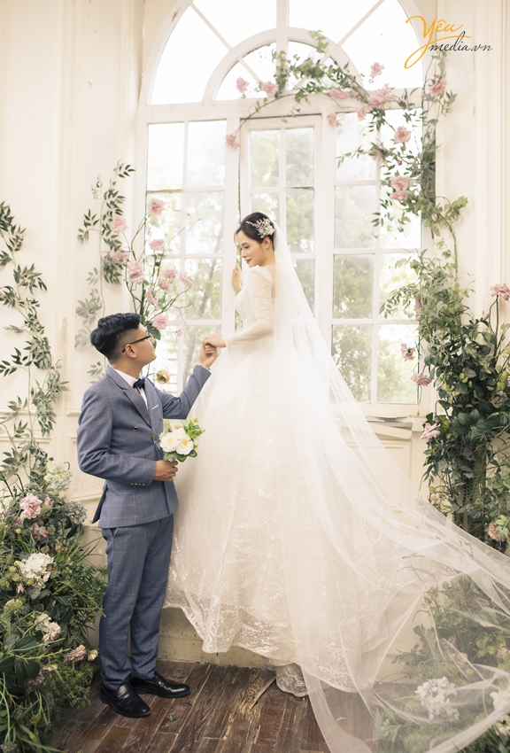 Bộ ảnh cưới chụp tại phim trường Santorini của cặp đôi Đình Tùng - Quỳnh Anh