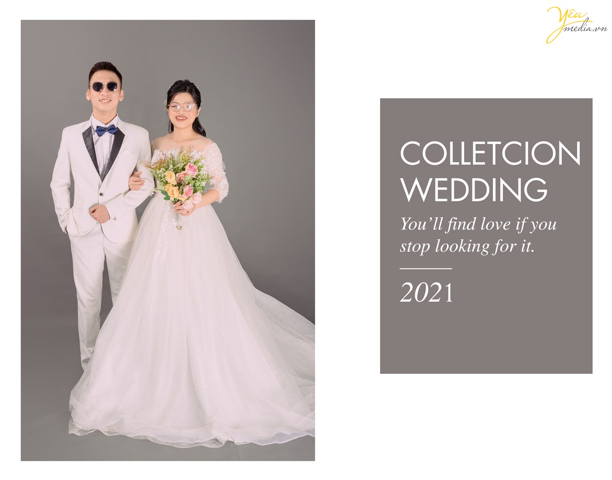 Chụp ảnh cưới cho cặp đôi khiếm thị đặc biệt, xúc động trong studio yêu media tại hà nội
