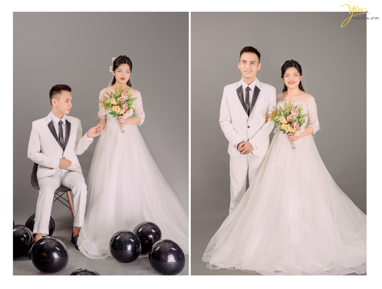Chụp ảnh cưới cho cặp đôi khiếm thị đặc biệt, xúc động trong studio yêu media tại hà nội