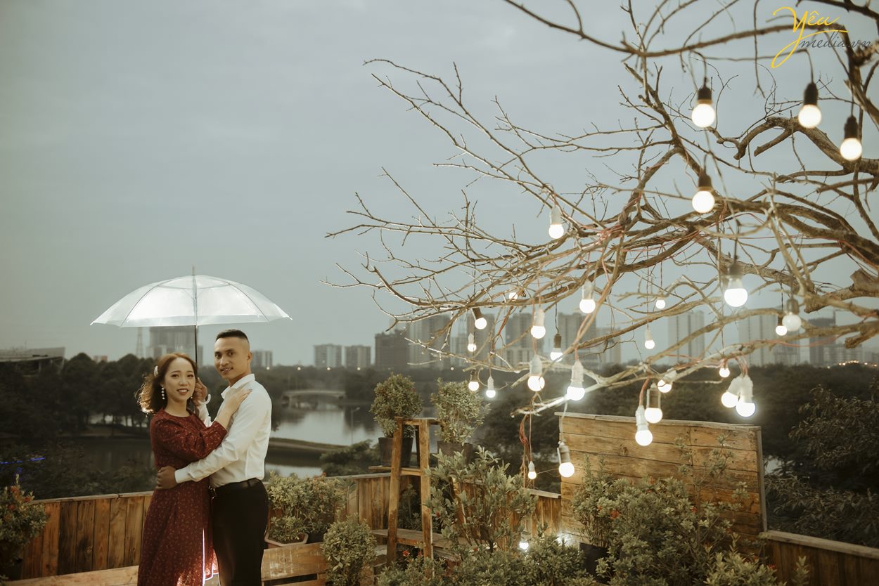 Album hình cưới lãng mạn tại Santorini Park chiều mùa đông