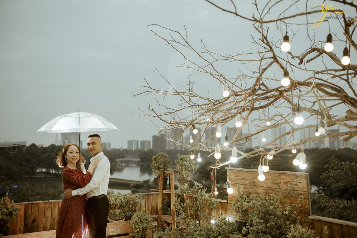 Album hình cưới lãng mạn tại Santorini Park chiều mùa đông