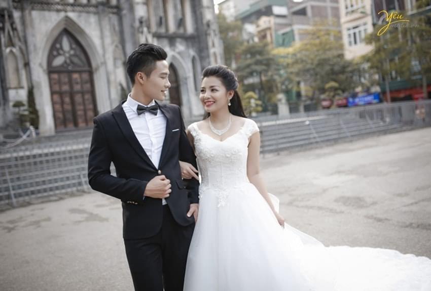 Chụp ảnh cưới ở nhà thờ lớn Hà Nội