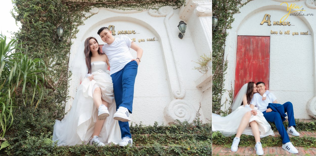 Bộ ảnh cưới chụp hoàng hôn & tối đẹp lung linh tại Smiley Ville Hà Nội
