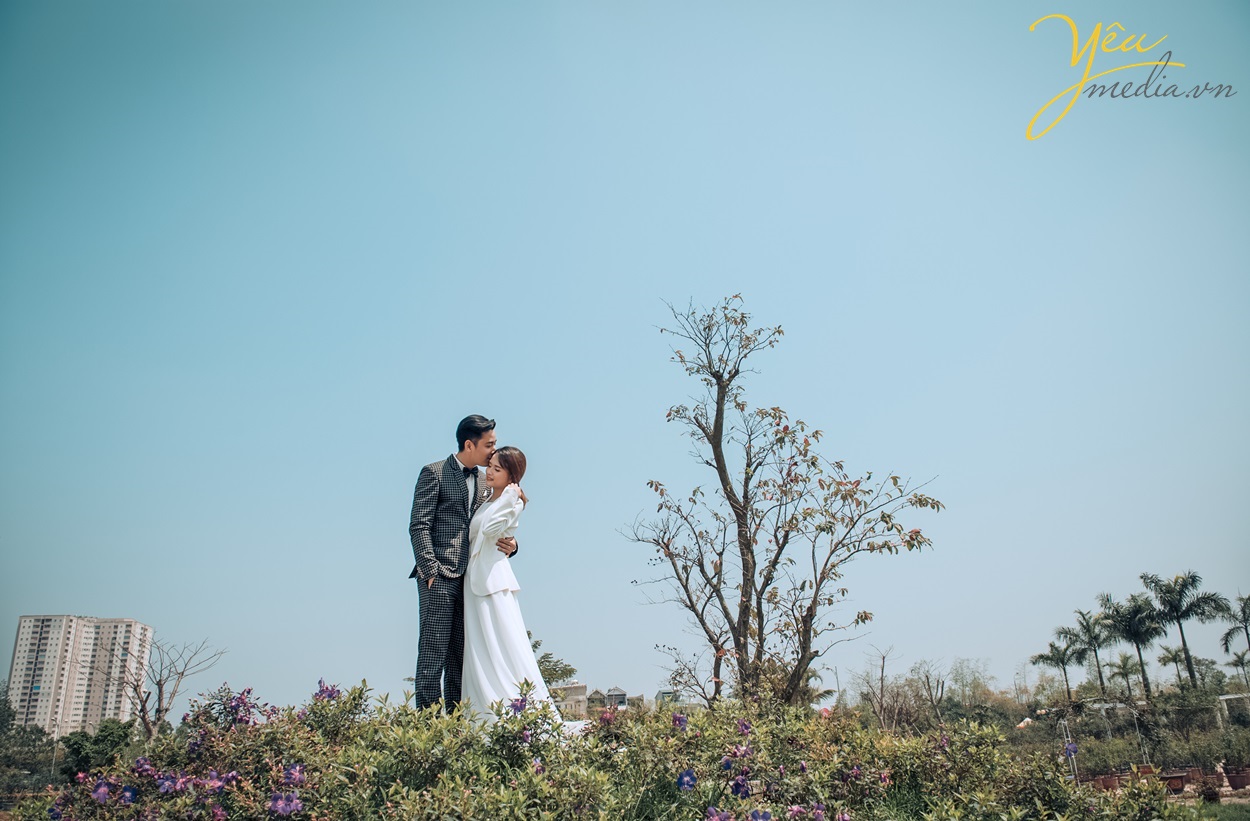 nam nữ hôn nhau trên đồi cỏ