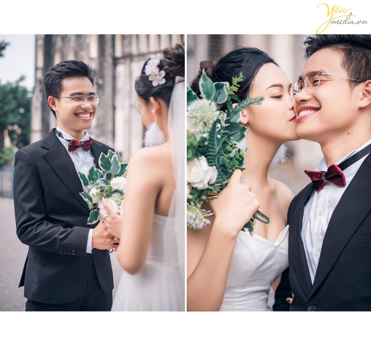 Hà Nội hiện nay trở thành một trong những thành phố thu hút rất nhiều các đôi bạn trẻ tìm đến để ghi lại những khoảnh khắc lãng mạn và hạnh phúc nhất trong cuộc đời. Mỗi khi mùa cưới đến, đặc biệt là khi tiết trời vào thu, bước chân ra đường vào những ngày cuối tuần , bạn không khỏi ngỡ ngàng và xao xuyến khi bắt gặp những đôi uyên ương sánh bước bên nhau chụp những tấm hình cưới đẹp nhất trong cuộc đời. Hà Nội có rất nhiều địa điểm chụp ảnh cưới đẹp,mỗi điểm đến có những vẻ đẹp đặc trưng khác nhau.  Đối với những cặp đôi không có nhiều thời gian dành cho bộ ảnh cưới, bạn không muốn đi xa nhưng vẫn muốn có bộ ảnh cưới đẹp lung linh, phong phú về cảnh sắc và đặc biệt lưu giữ lại câu chuyện tình yêu của hai người thì hãy để Yêu Media gợi ý bạn những địa điểm chụp ảnh cưới đẹp nhất tại Hà Nội thông qua cuốn album của cặp đôi Thắng - Trang nhé!