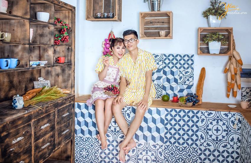 chụp ảnh cưới tại Santorini Park