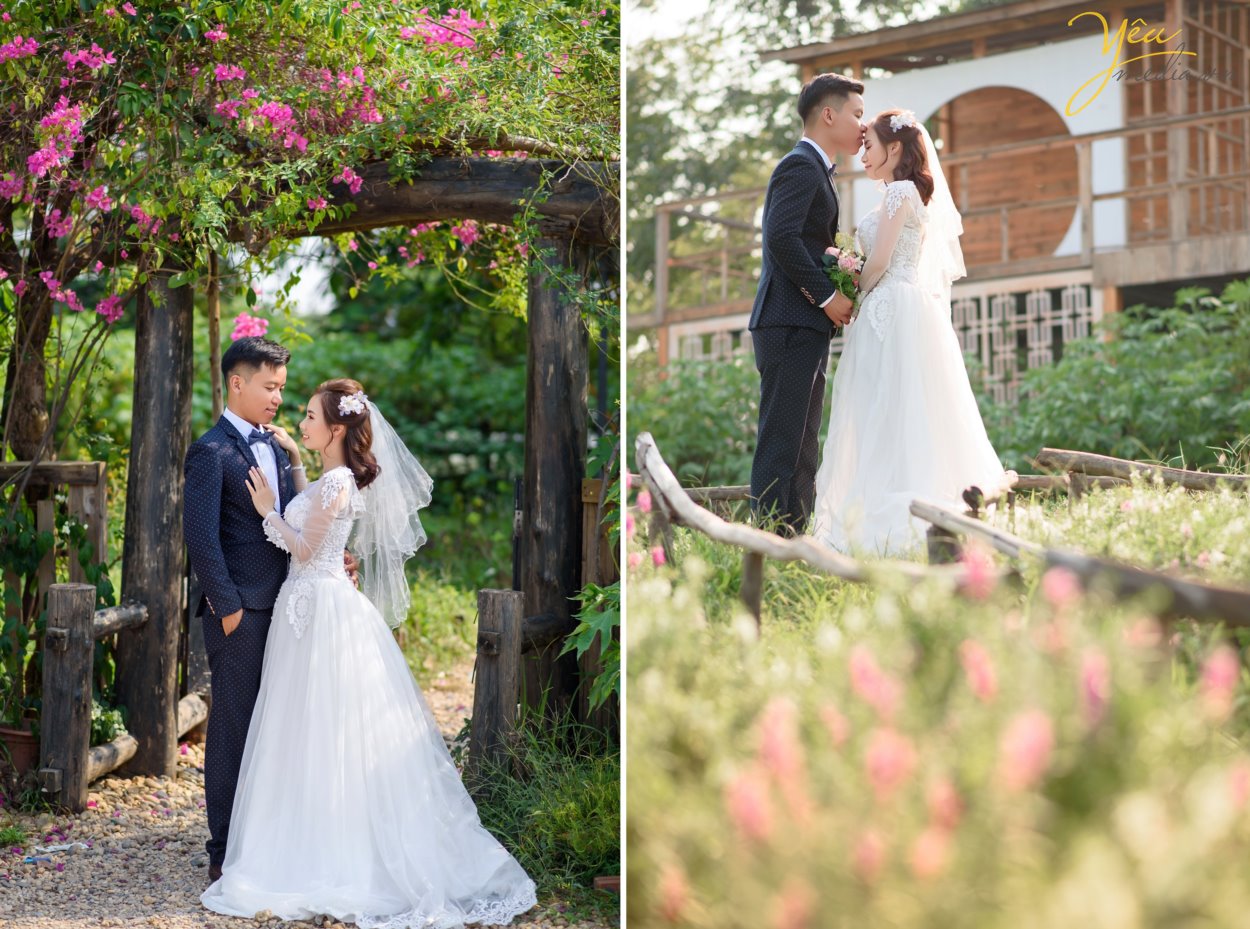 Báo giá dịch vụ chụp ảnh cưới kèm album tại Santorini Park Hà Nội