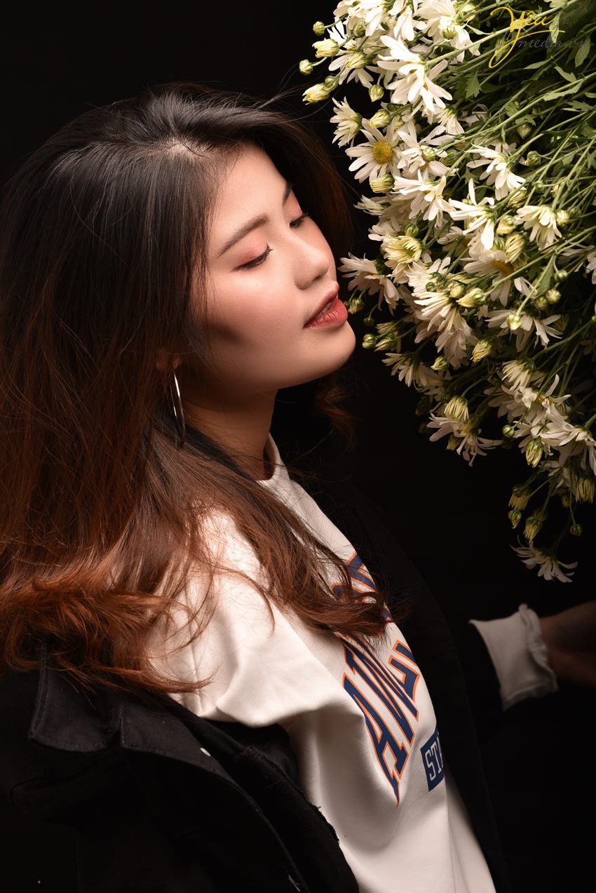 Chụp ảnh cúc họa mi cá tính trong studio Hà Nội: Minh Tú