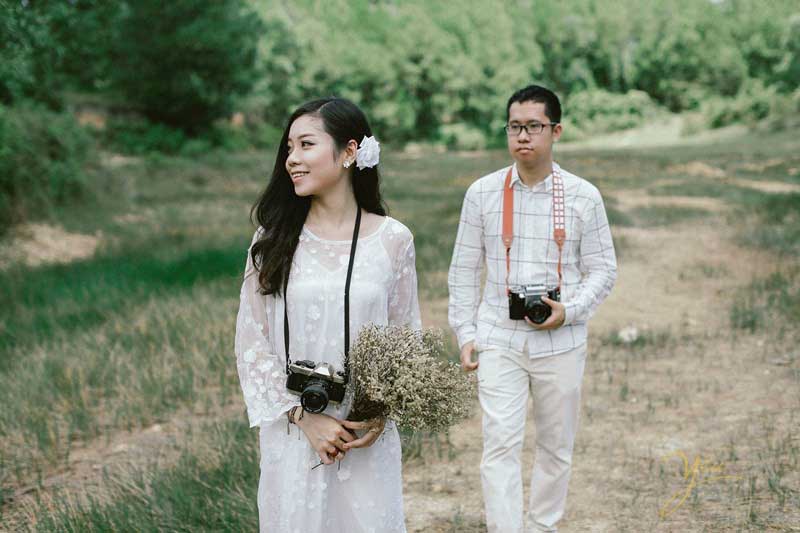 ảnh cưới ngoại cảnh pre wedding phong cách vintage