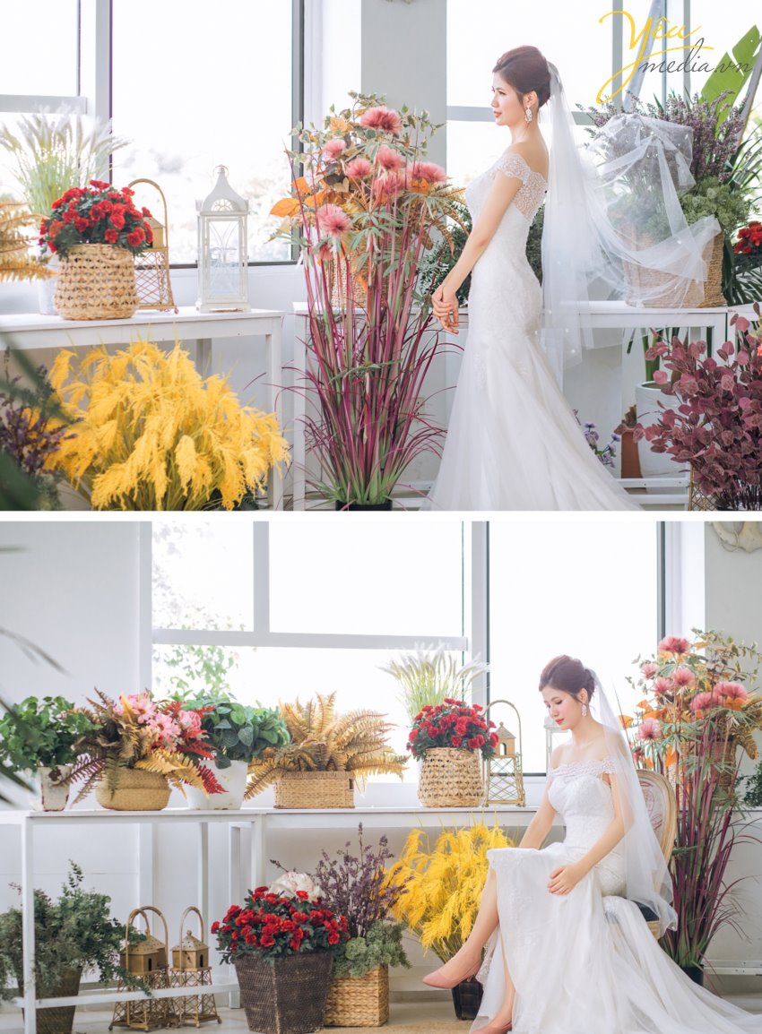 Mặc dù xu hướng chụp ảnh cưới ngoại cảnh đang được đông đảo các cặp đôi yêu thích, nhưng chụp ảnh cưới phim trường cũng là một trong những sự lựa chọn hoàn hảo cho những cặp đôi thường xuyên bận rộn hay ngại đi xa. Nhưng, phim trường nào thì đẹp? Chi phí vào cổng ra sao?… là những câu hỏi luôn được đặt ra. Để giúp các bạn lựa chọn dễ dàng hơn, chúng tôi sẽ giới thiệu cho các bạn 1 trong những khách hàng của Yêu media: cặp đôi chú rể Nghiêm - cô dâu Gấm - đã thực hiện tại phim trường Santorini Park tại Yên Sở, là 1 trong những phim trường được yêu thích nhất tại Hà Nội. 