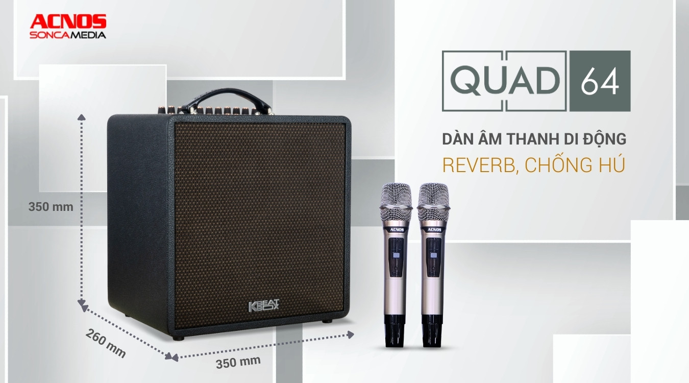 Loa Xách Tay ACNOS QUAD 64 | Chính Hãng Acnos | Bảo Hành 12 Tháng