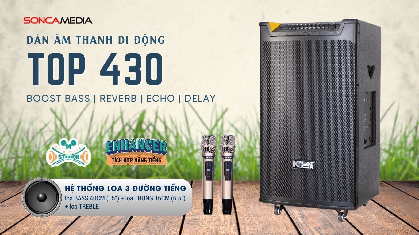 Loa Kéo ACNOS TOP 430 | Chính Hãng Acnos | Bảo Hành 12 Tháng