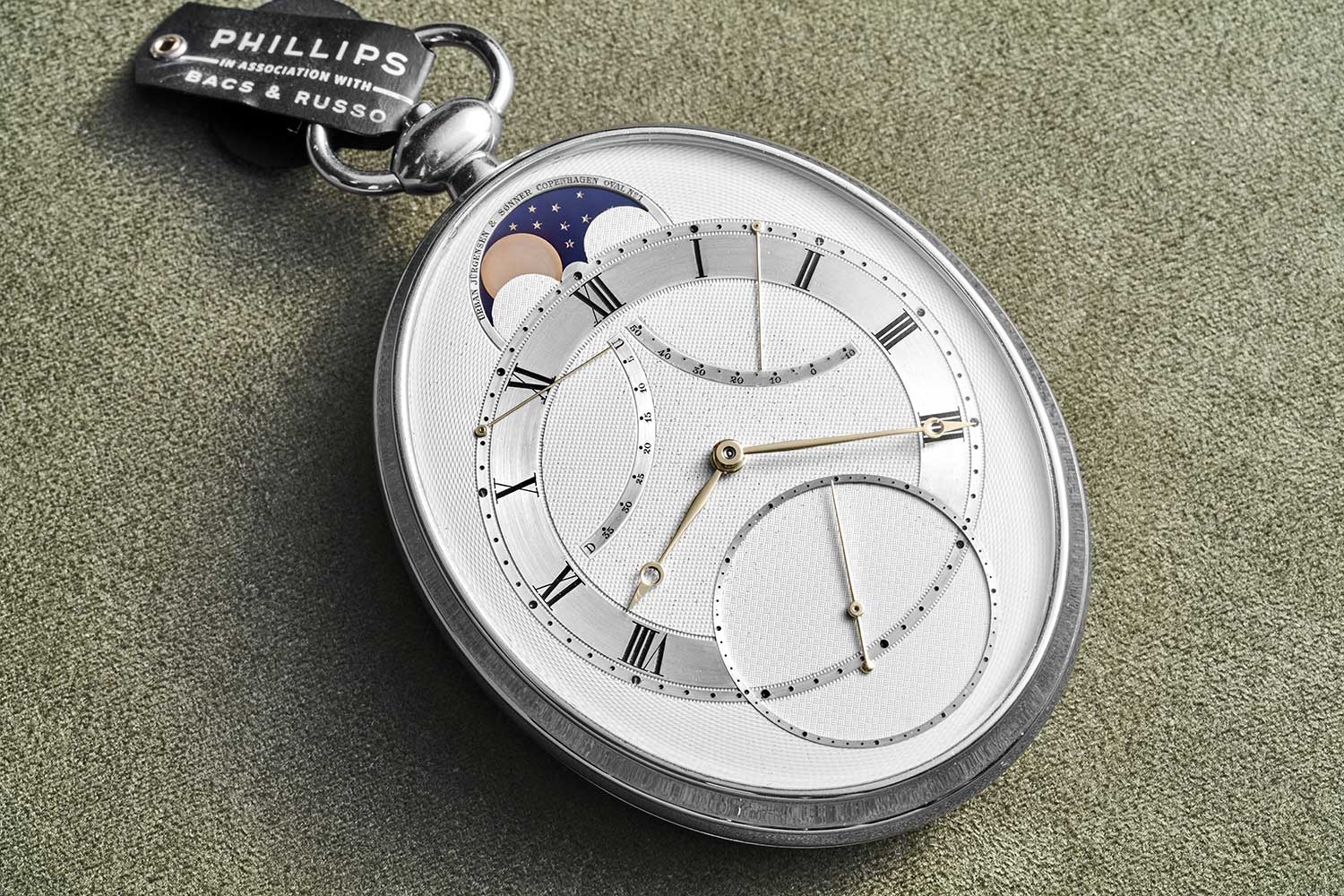 Cận cảnh đồng hồ bỏ túi Derek Pratt Oval sắp được đấu giá