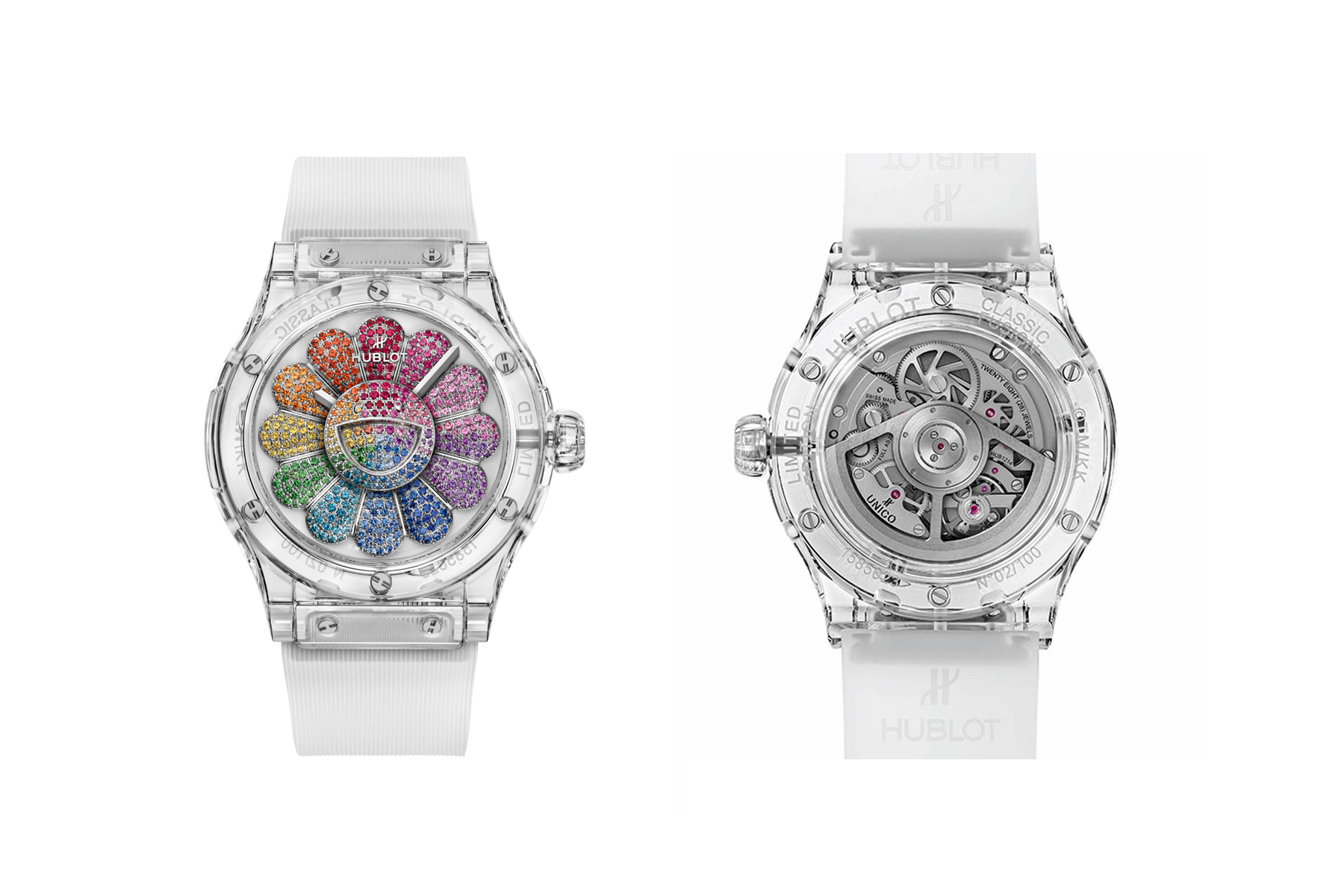 Lộng lẫy đón mùa lễ hội cùng đồng hồ Hublot Classic Fusion Takashi Murakami Sapphire Rainbow