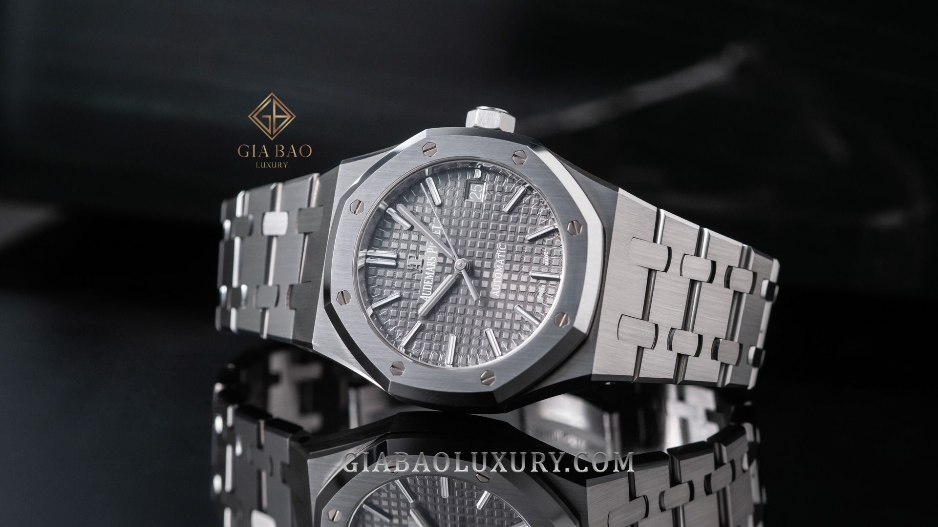 Review đồng hồ Audemars Piguet Royal Oak Grey 15450ST Mặt số xám